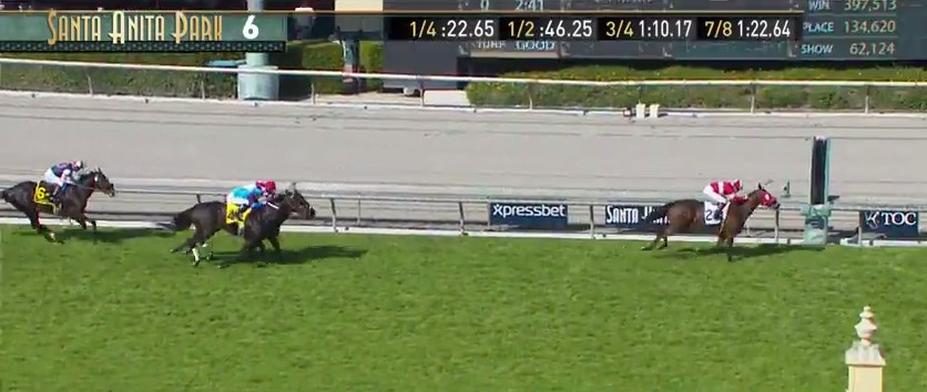 What a View led from start to finish in the 2016 Kilroe Mile at Santa Anita Park on Saturday.