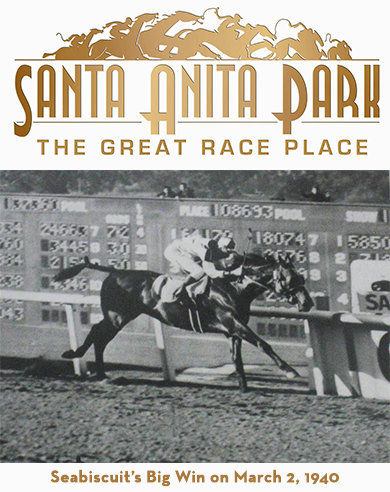 Seabiscuit wins the Big 'Cap at the Great Race Place