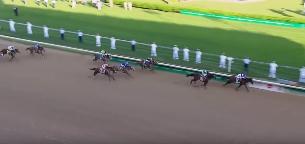 Nyquist bursts to the front in the Kentucky Derby.