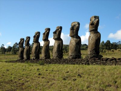 Stone Statues on Easter Island