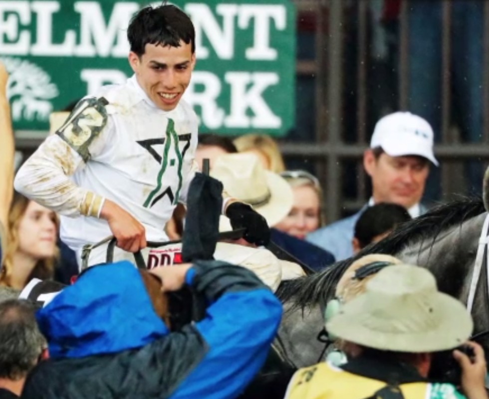 Jockey Irad Ortiz Jr. was ecstatic after winning the 2016 Belmont Stakes for Hall of Fame trainer Steve Asmussen.