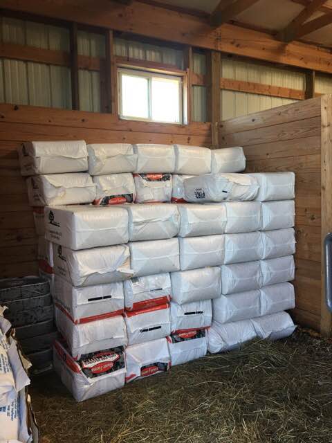 Supplies provided by Shawnee Farm and the NTRA (photo courtesy of Angie Cheak).