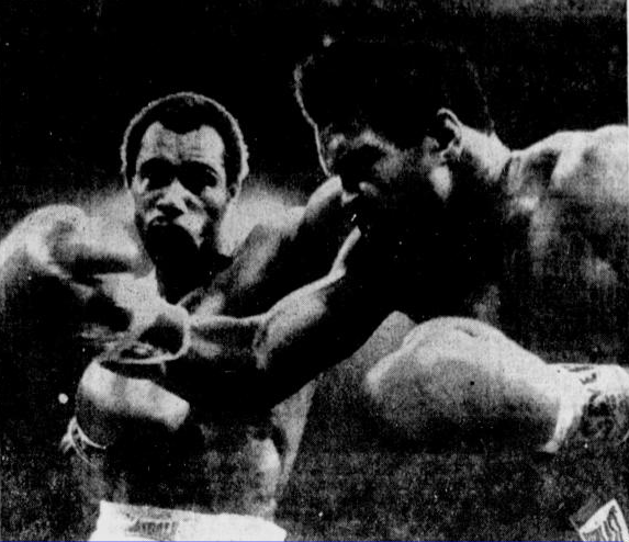 Ken Norton lands a blow in his second fight with Muhammad Ali. Trailing late in the fight, Ali won the 12th and final round and regained the NABF heavyweight title (AP photo).