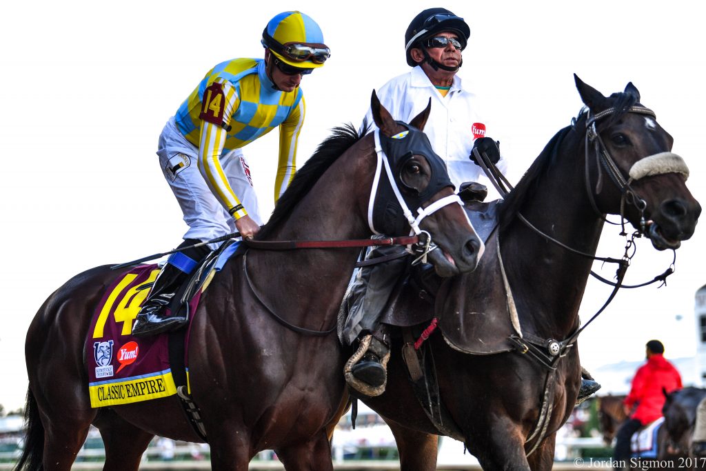 Classic Empire seeks to turn the tables on Kentucky Derby winner Always Dreaming in the Preakness Stakes (photo by Jordan Sigmon).