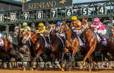 The start of the Blue Grass Stakes at Keeneland - Photo Courtesy of Michael Clevenger/Courier Journal